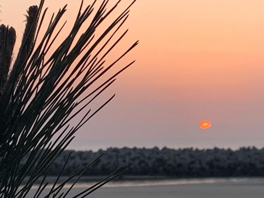 古賀の海今日の夕陽
