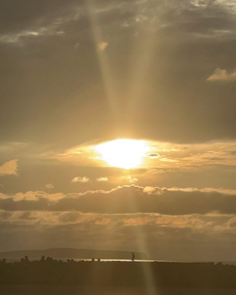 古賀の海　夕陽が見たくて散歩