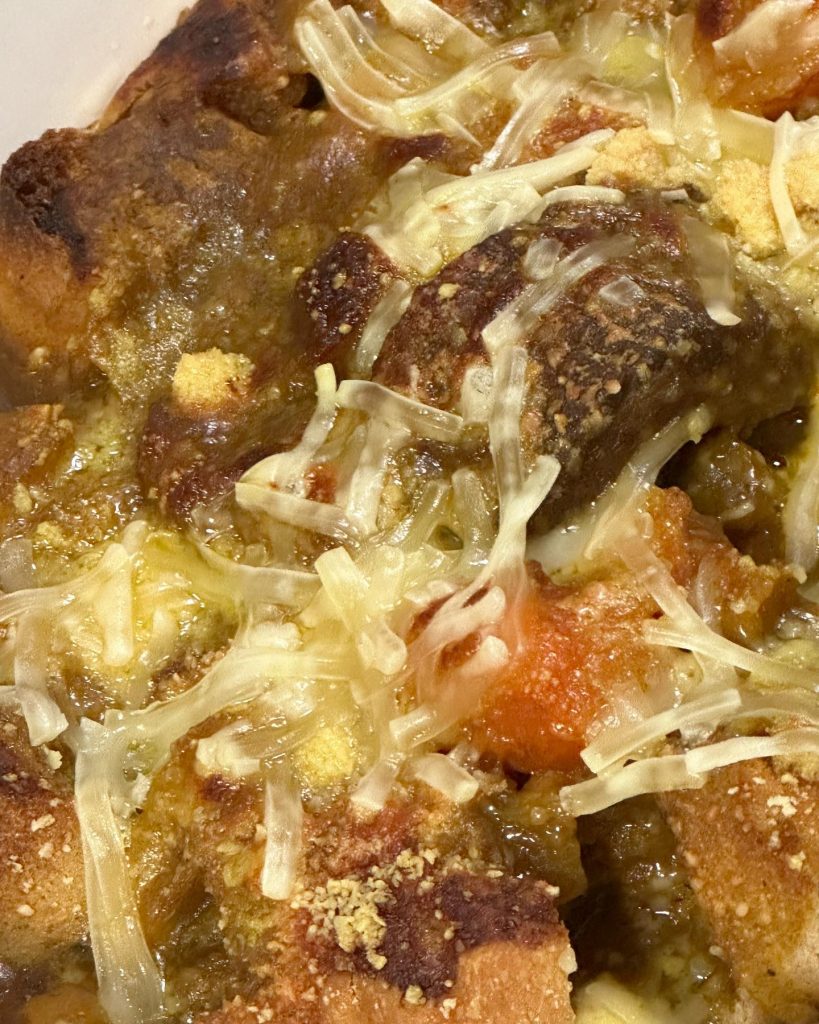 フランスパン?ベーグル?かたくなっててもカレーグラタンに