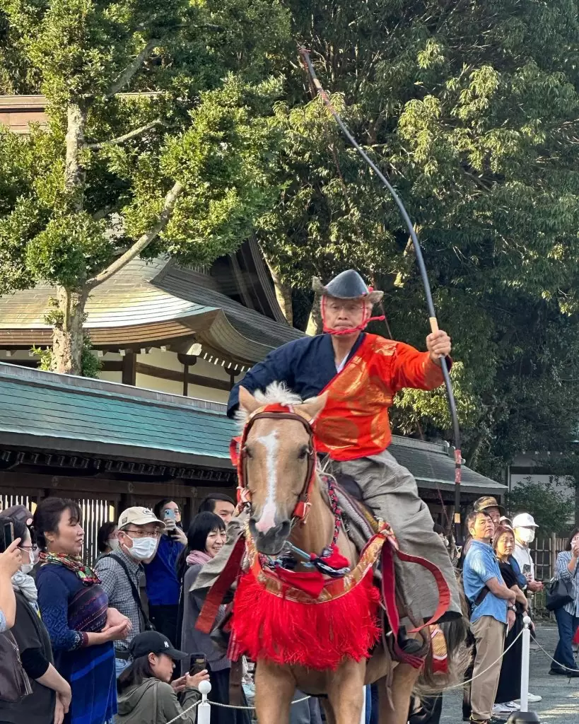 宗像大社 流鏑馬 始まるよ〜