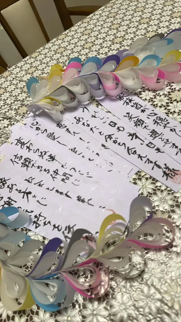 七夕飾り なんだか楽しい